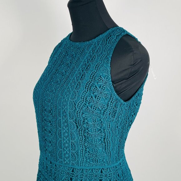 NWT LOFT Lace Crochet Sheath Dress Size 2 - Picture 4 of 11